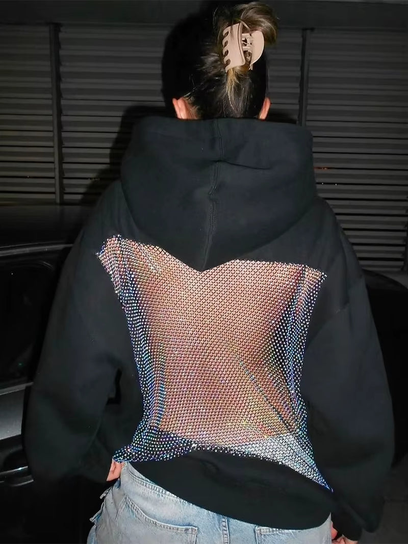 Sudadera con capucha sin espalda
