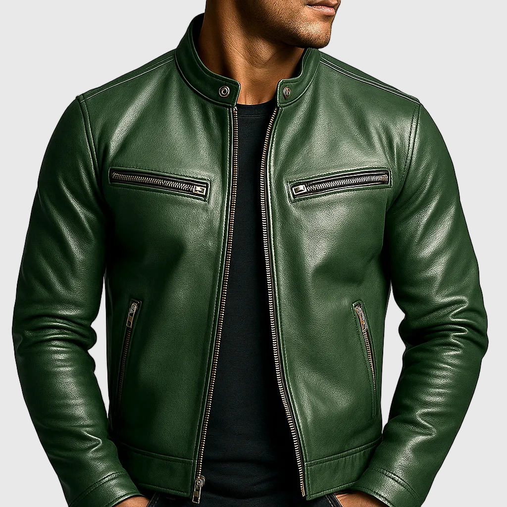 James | Chaqueta de Cuero Vintage Barger