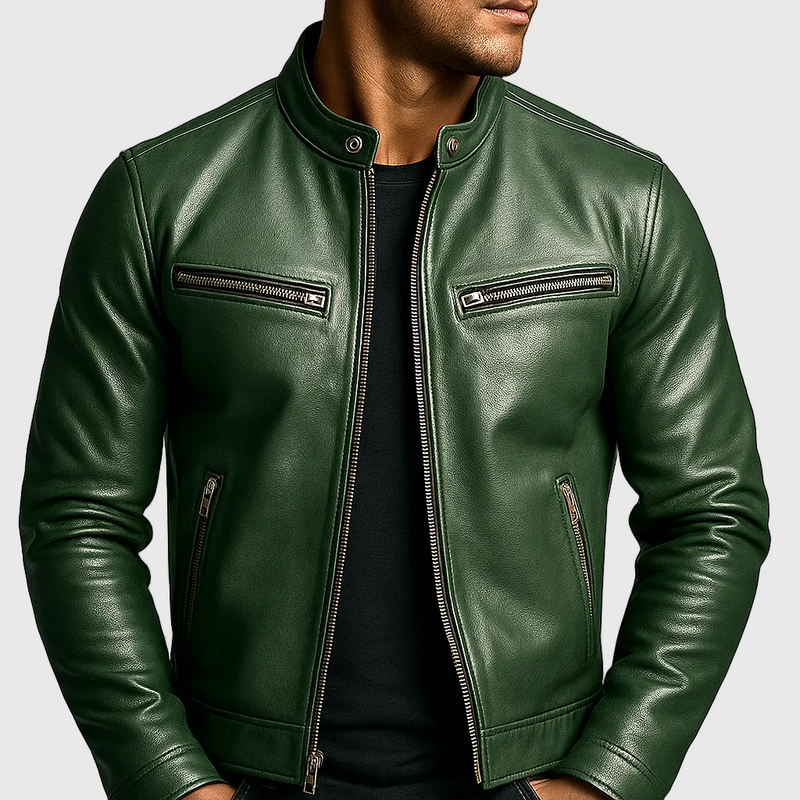 James | Chaqueta de Cuero Vintage Barger