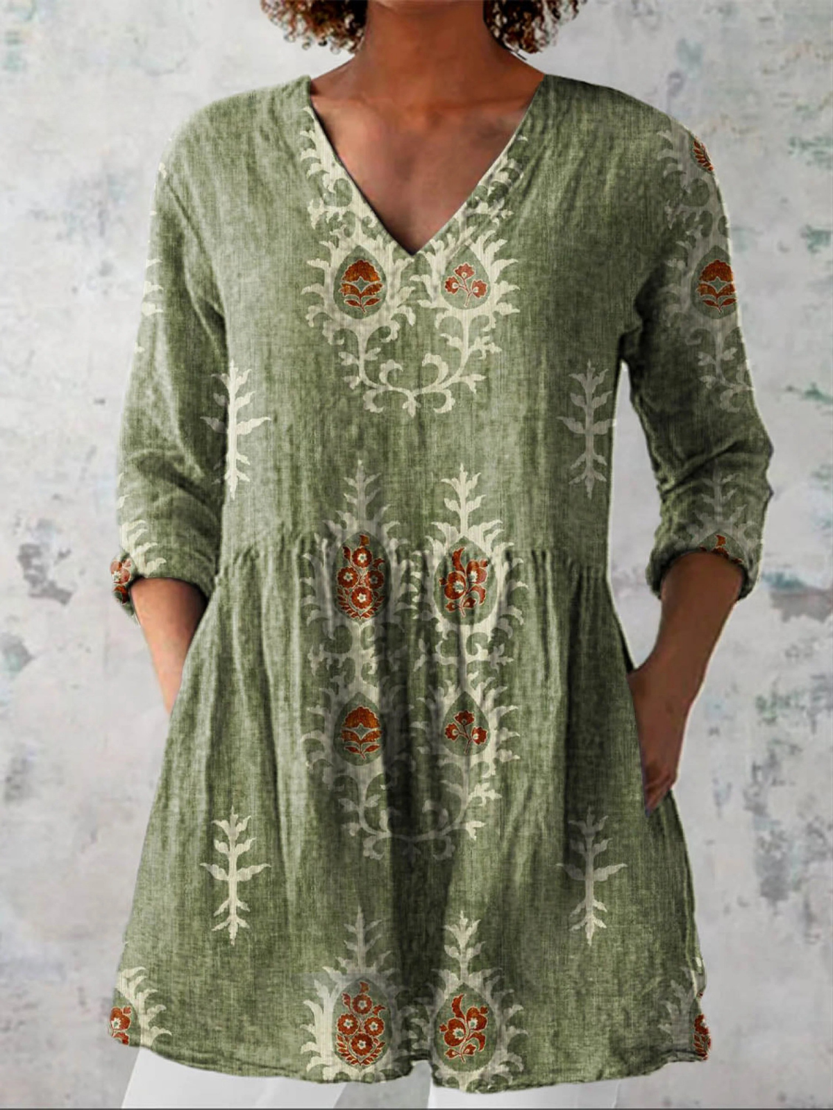 Maeve | Camisa Larga con Escote en V