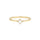 ANILLO VALENTINO COSTA FINO DORADO CON PIEDRA CENTRAL BLANCA