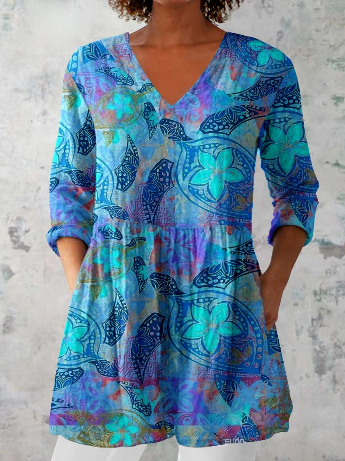 Lilia | Camisa Larga con Escote en V