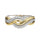 ANILLO VALENTINO COSTA ONDAS BICOLOR CON DOBLE FILA DE CIRCONITAS