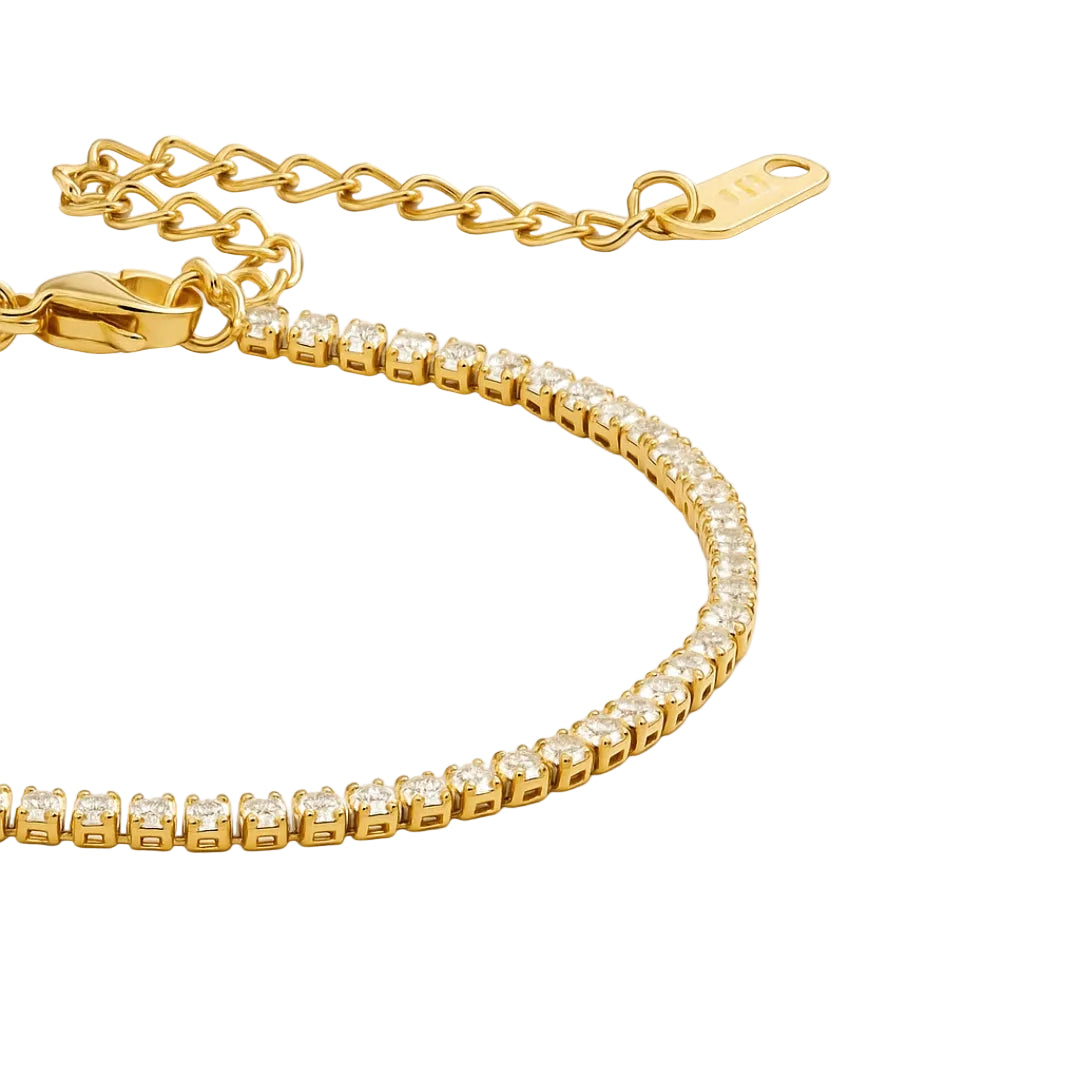 PULSERA VALENTINO COSTA DORADA TENIS CON CIRCONITAS