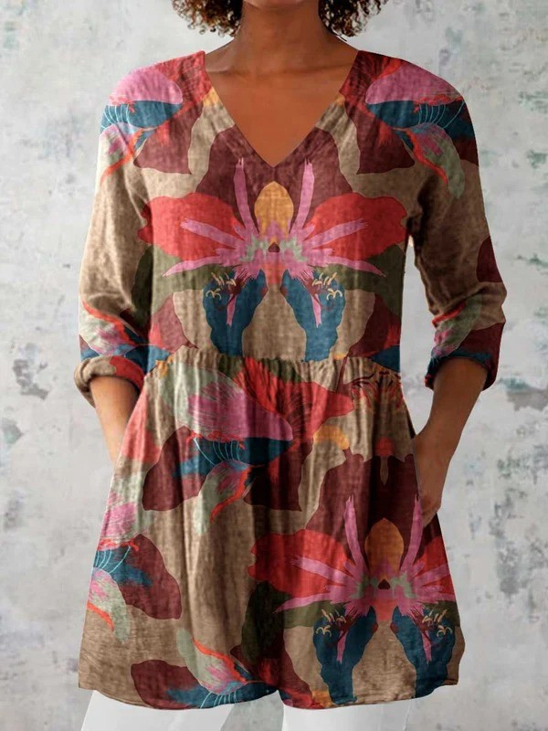 Harmony | Camisa de Cuello en V Largo