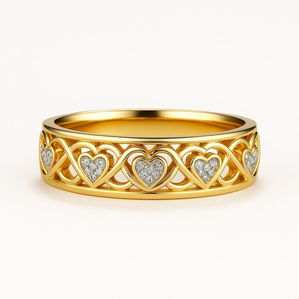 ANILLO VALENTINO COSTA CORAZONES CON CIRCONITAS