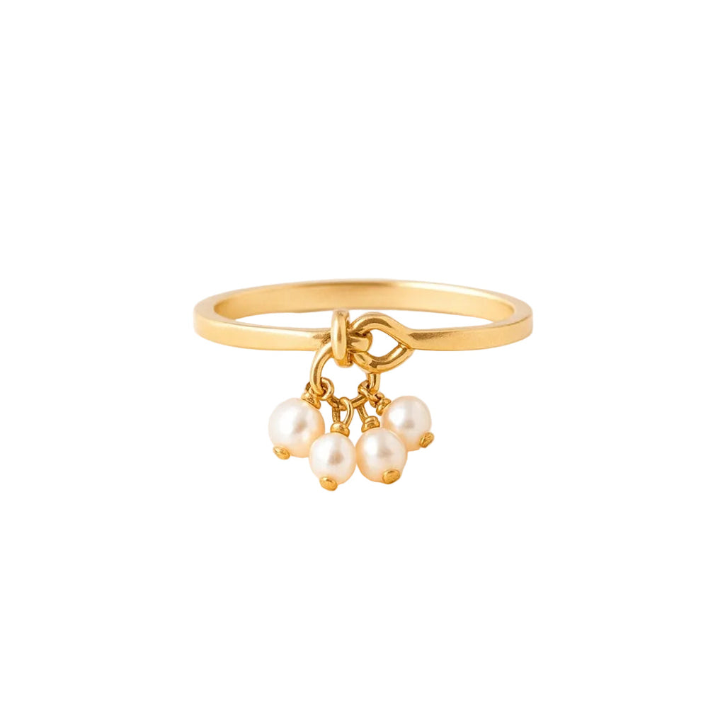 ANILLO VALENTINO COSTA ARO CON PERLAS COLGANTES
