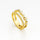 ANILLO VALENTINO COSTA DOBLE ARO DORADO CON CIRCONITAS