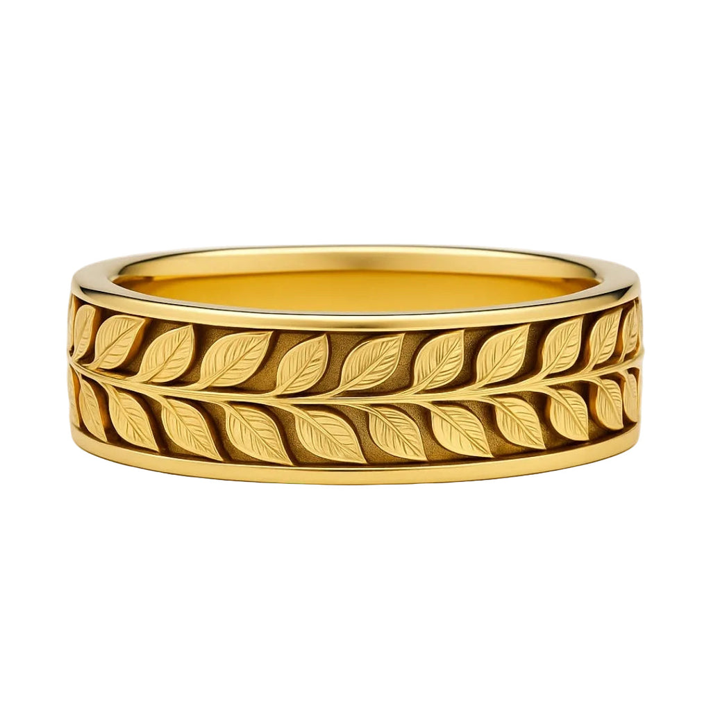 ANILLO VALENTINO COSTA HOJAS DORADAS