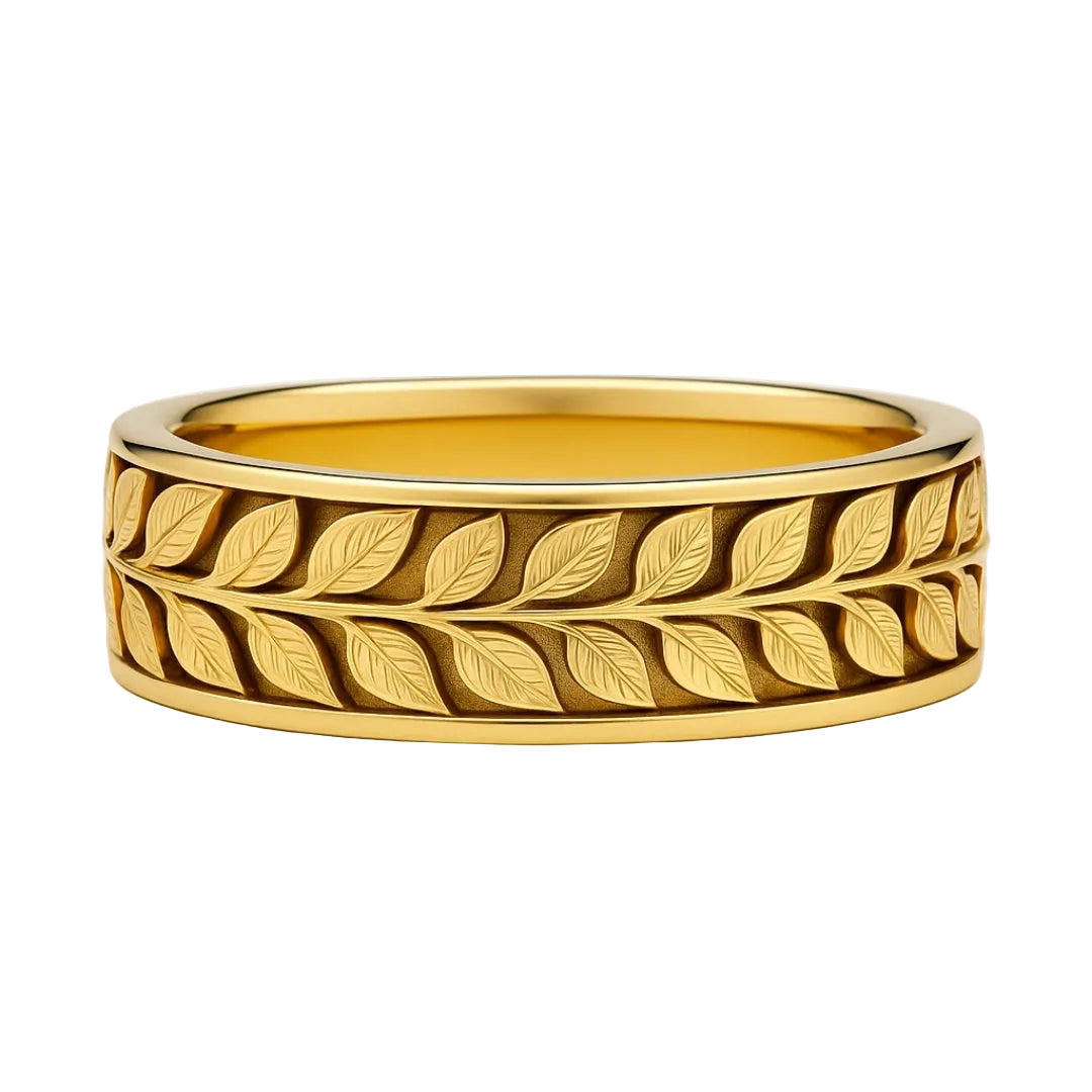 ANILLO VALENTINO COSTA HOJAS DORADAS