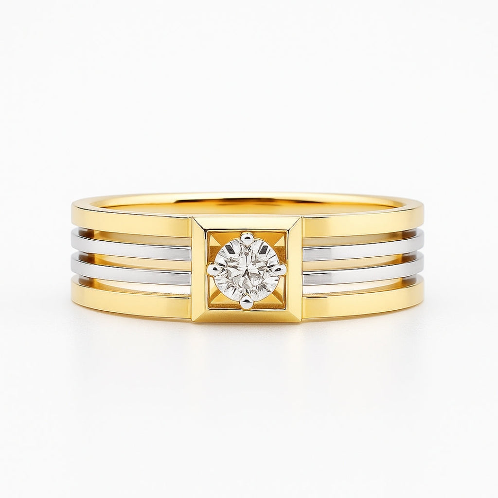 ANILLO VALENTINO COSTA GEOMÉTRICO CON CIRCONITA