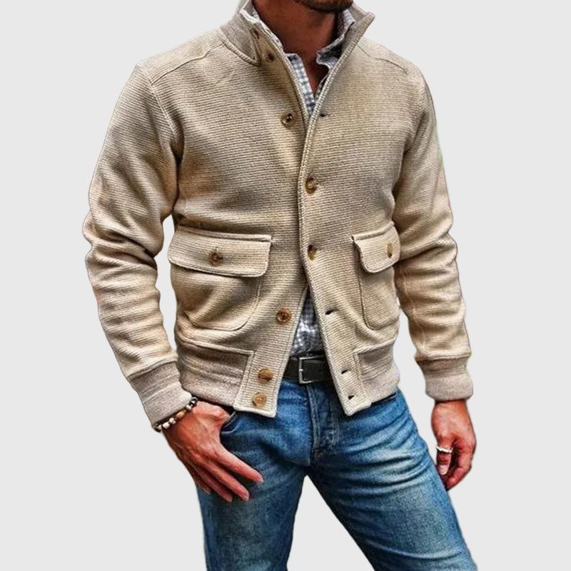 Diego | Chaqueta Sólida de Cuello Alto