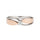 ANILLO VALENTINO COSTA BICOLOR ONDAS CON CIRCONITA CENTRAL