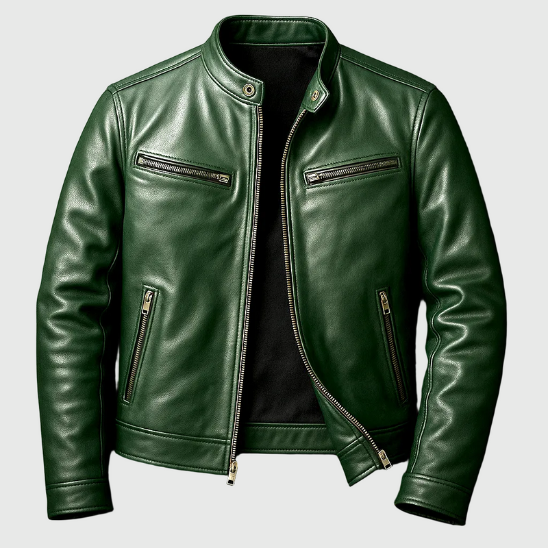 James | Chaqueta de Cuero Vintage Barger