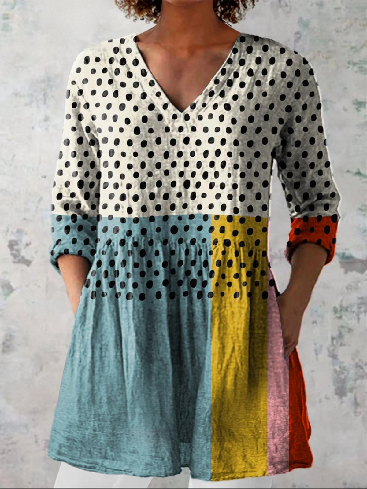 Elowen | Camisa Larga con Escote en V