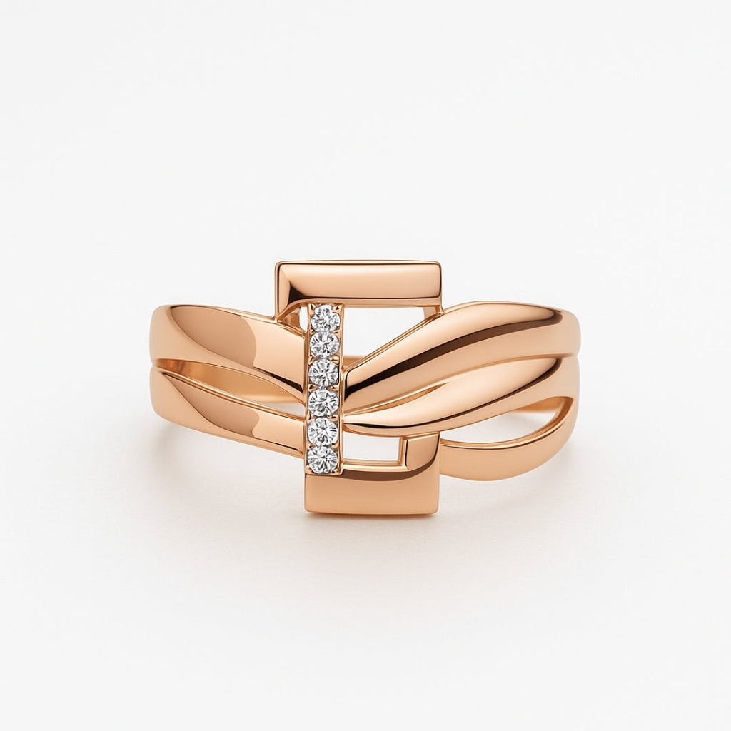 ANILLO VALENTINO COSTA ENTRELAZADO ROSÉ