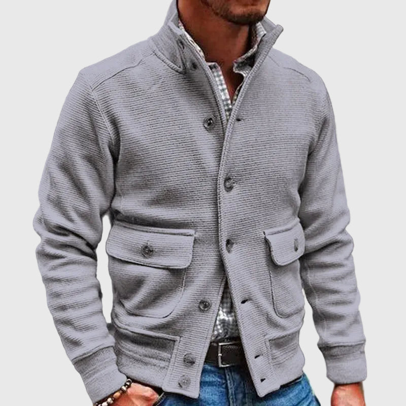Diego | Chaqueta Sólida de Cuello Alto