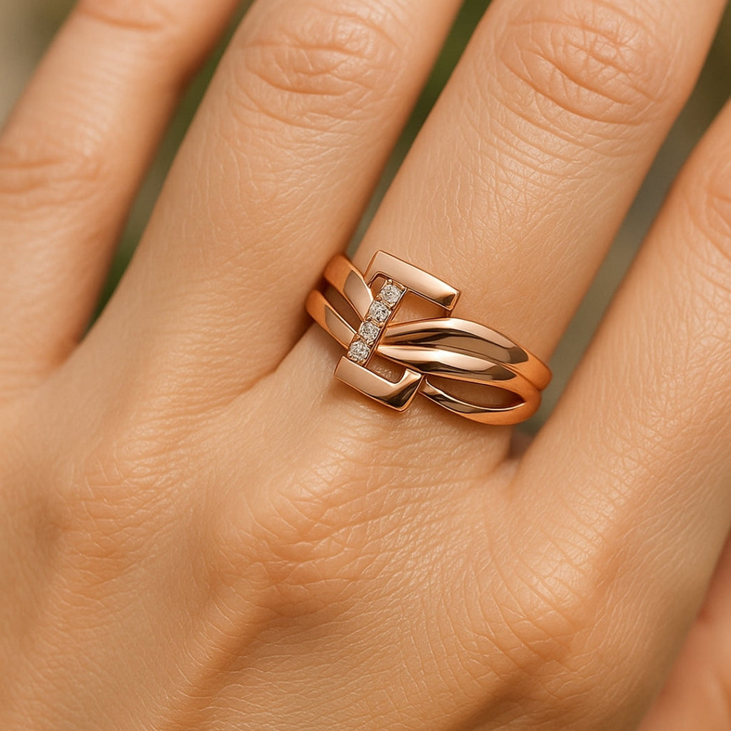 ANILLO VALENTINO COSTA ENTRELAZADO ROSÉ