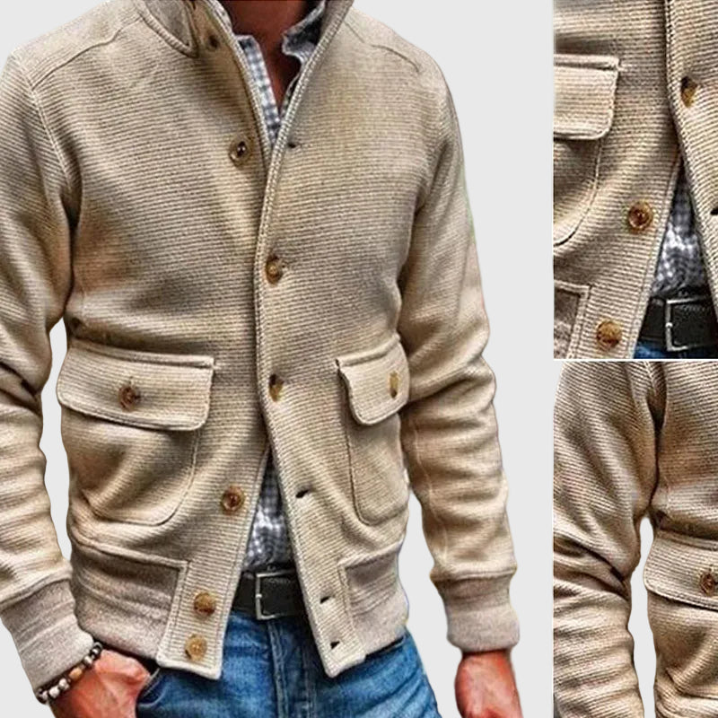 Diego | Chaqueta Sólida de Cuello Alto