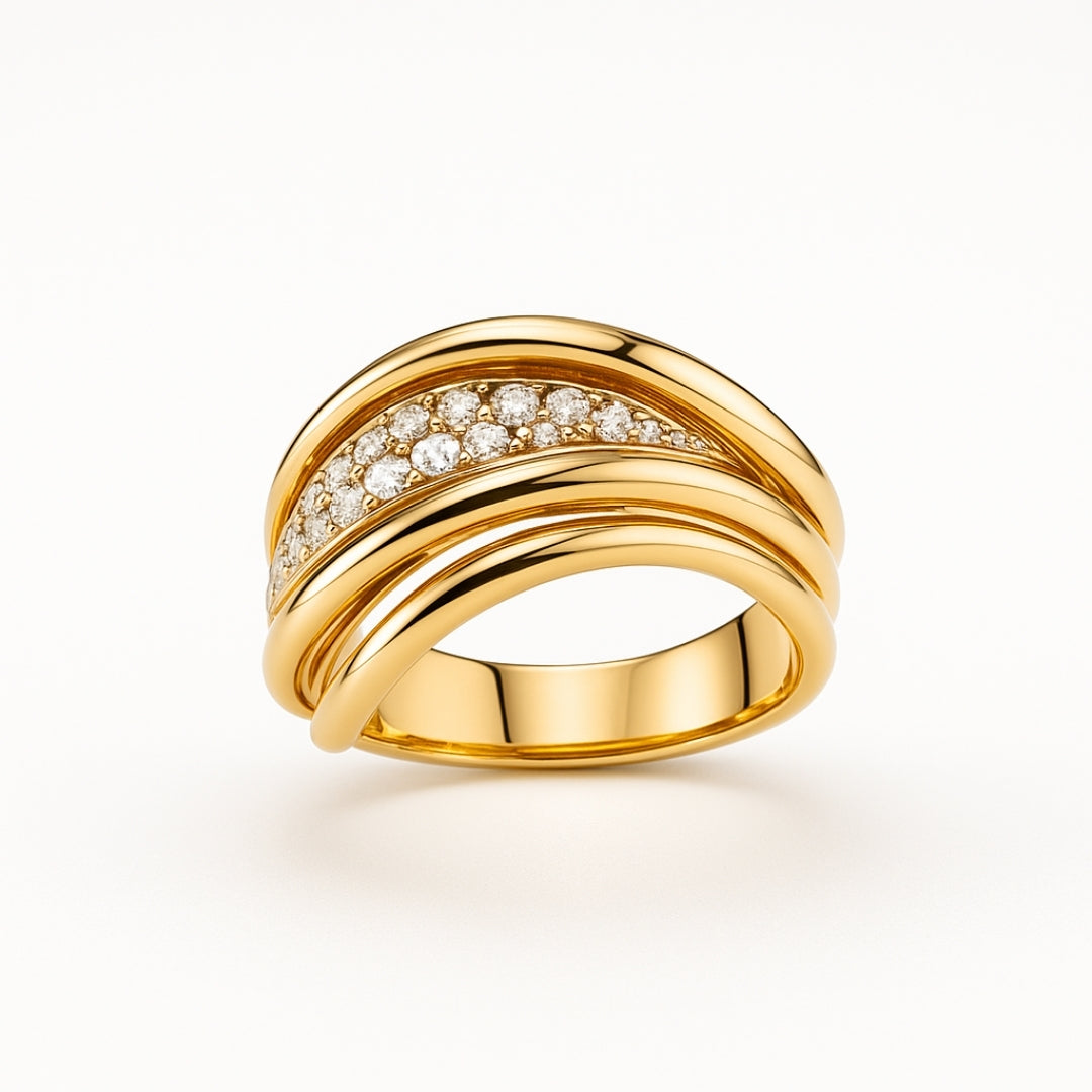 ANILLO VALENTINO COSTA MULTIBANDA CON CIRCONITAS