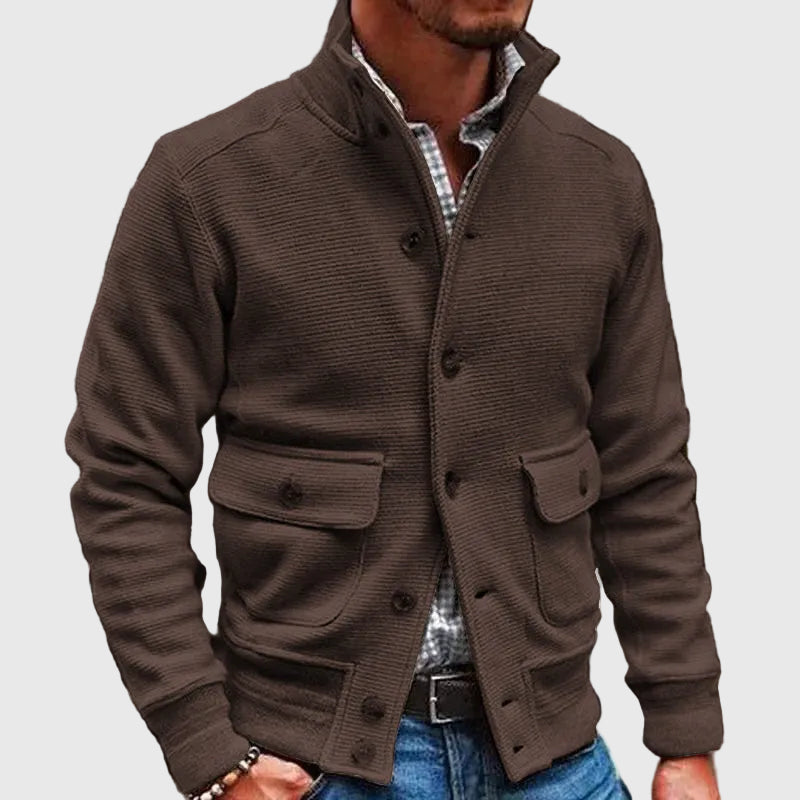 Diego | Chaqueta Sólida de Cuello Alto