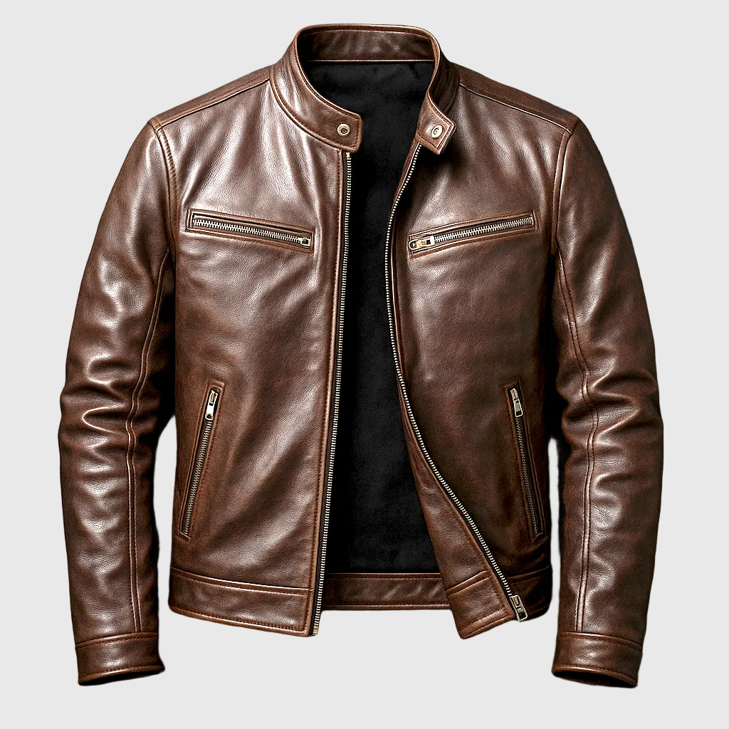 James | Chaqueta de Cuero Vintage Barger