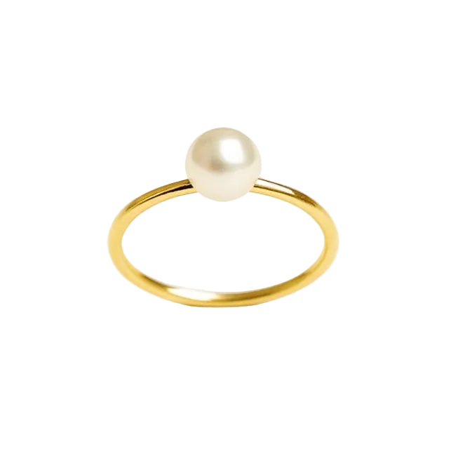 ANILLO VALENTINO COSTA PERLA MINIMAL DORADO
