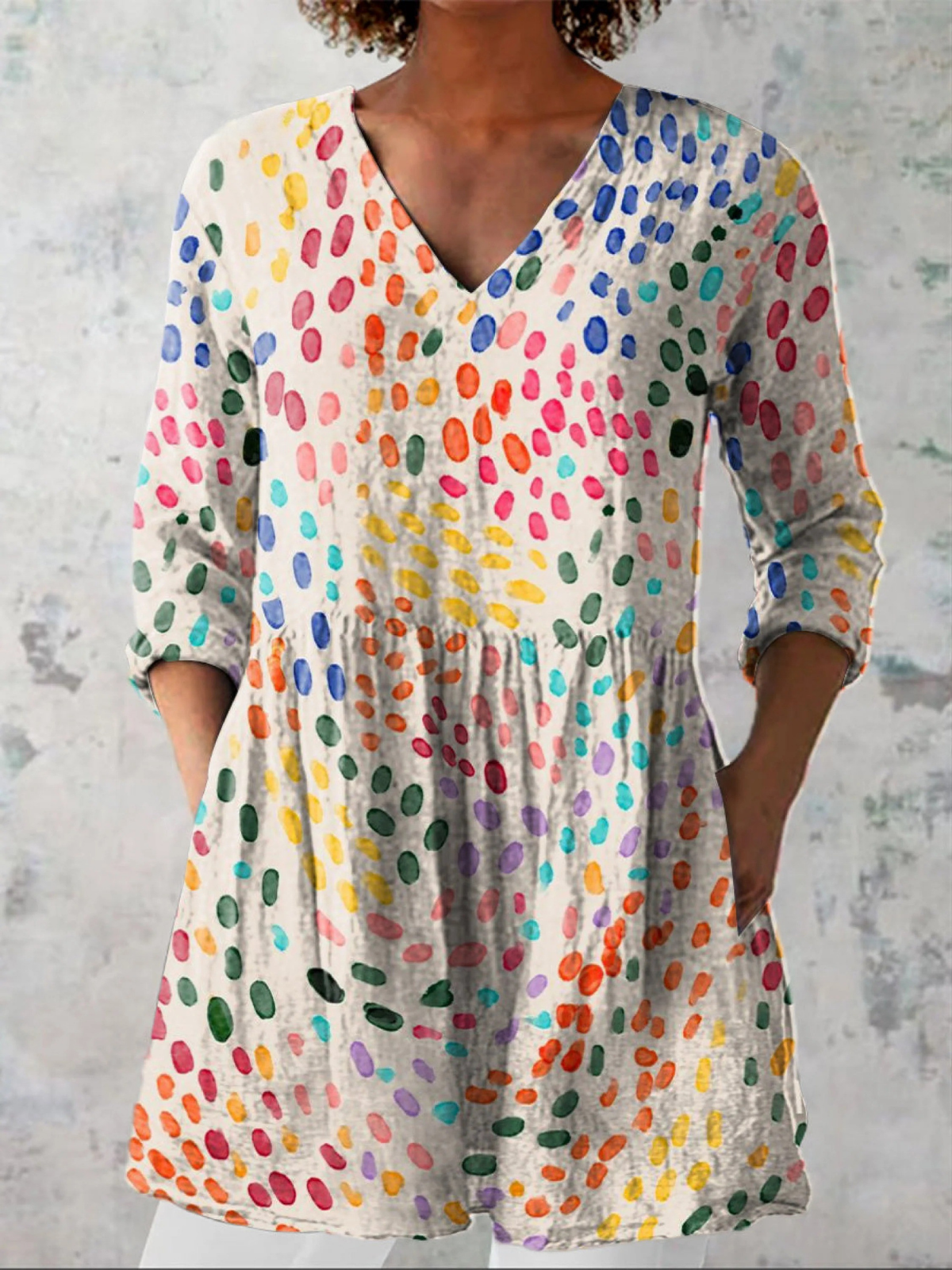 Bernadette | Camisa Larga con Escote en V