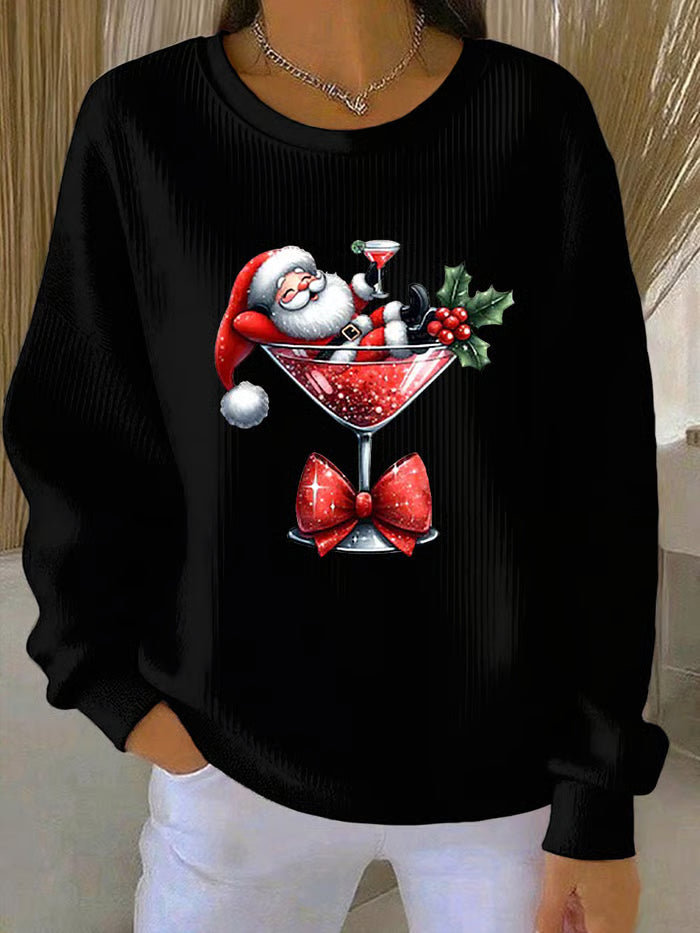 Lotte - Suéter navideño con diseño divertido de Papá Noel