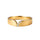 ANILLO VALENTINO COSTA DORADO LISO CON DETALLE DE CIRCONITA