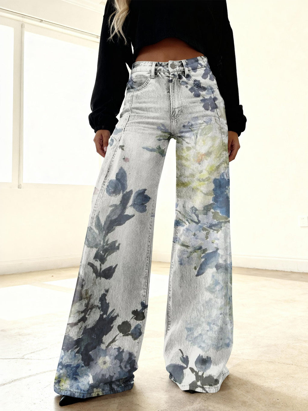 PANTALÓN PRINT ARTÍSTICO WIDE LEG