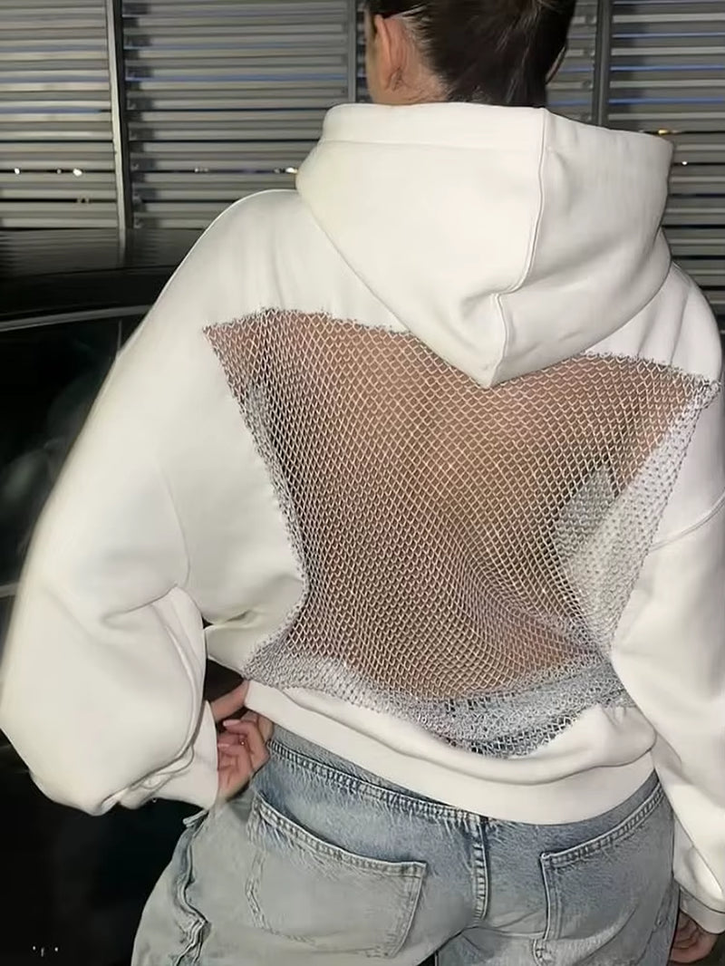 Sudadera con capucha sin espalda