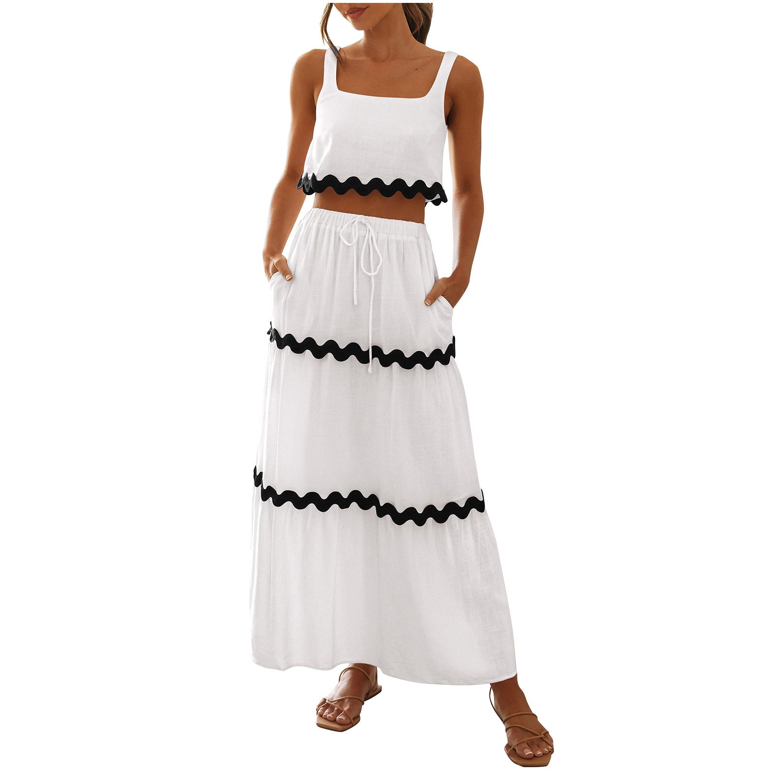 Conjunto Riviera™ Falda Midi + Top Ondas