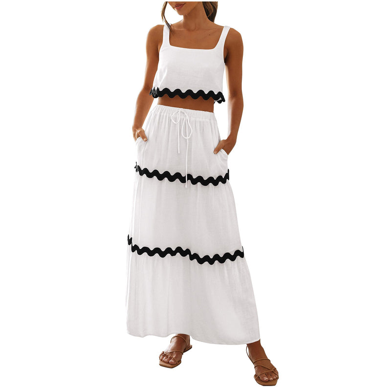 Conjunto Riviera™ Falda Midi + Top Ondas