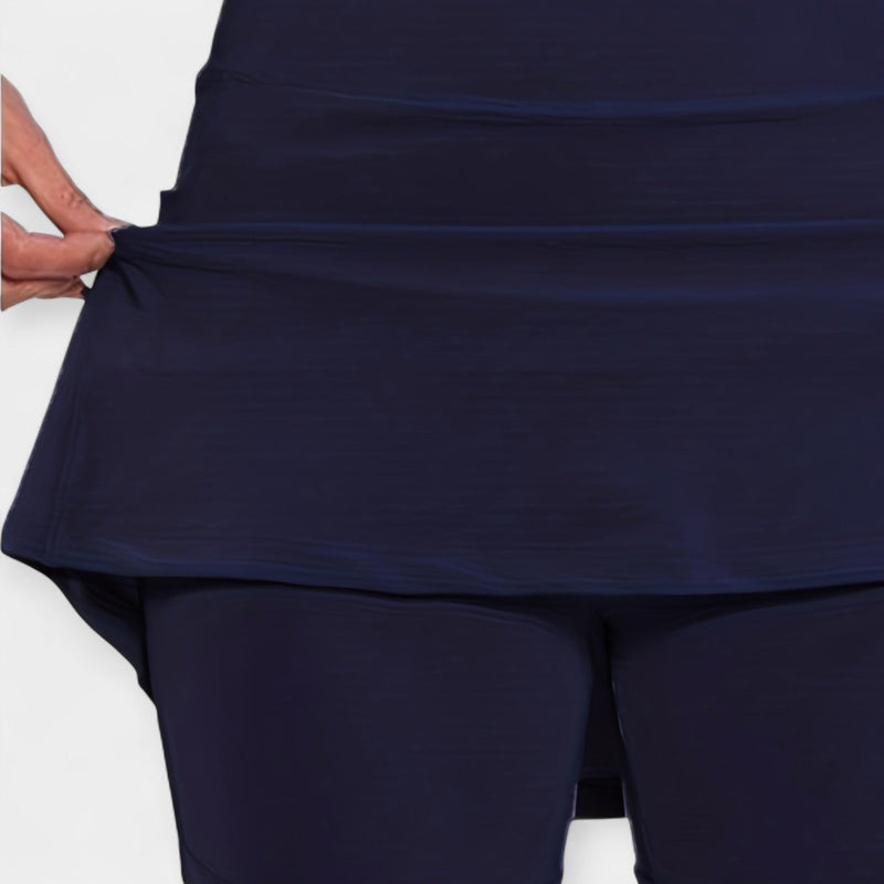 Pantalones cortos de cintura alta con falda