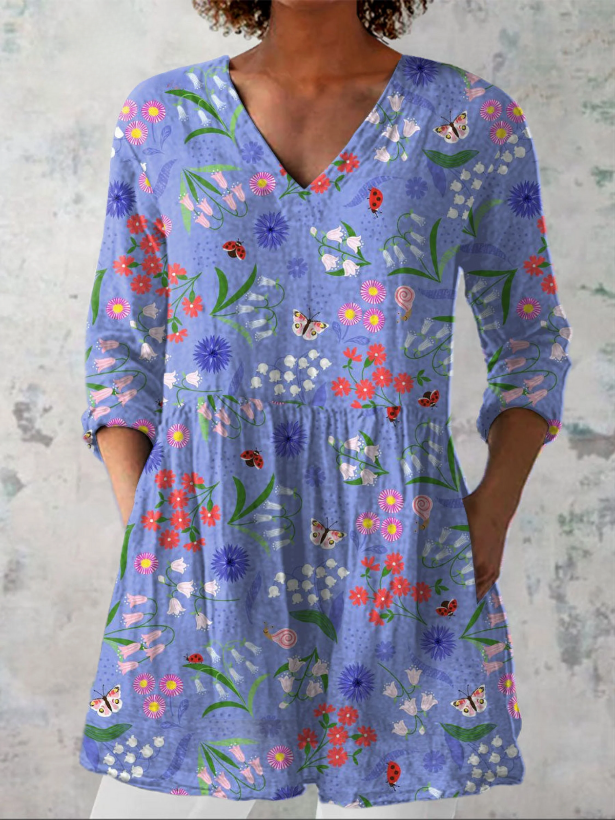 Aileen | Camisa Larga con Escote en V