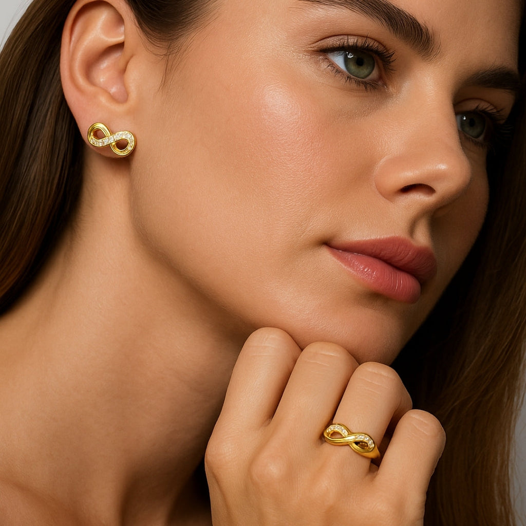 PENDIENTES VALENTINO COSTA INFINITO CON CIRCONITAS