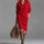Damaris | Vestido Rojo Cálido, Elegante y Cómodo