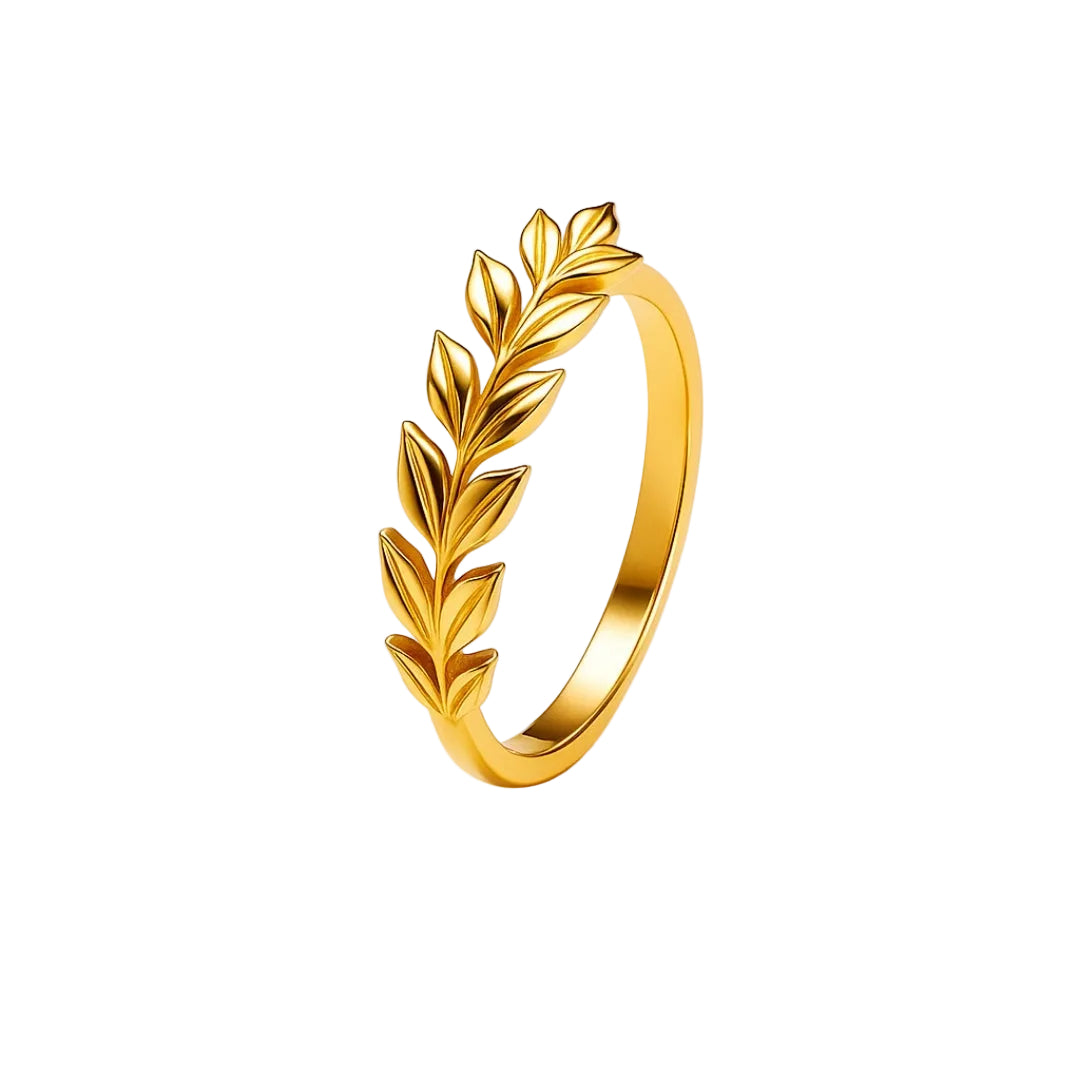 ANILLO VALENTINO COSTA DORADO HOJAS ENTRELAZADAS