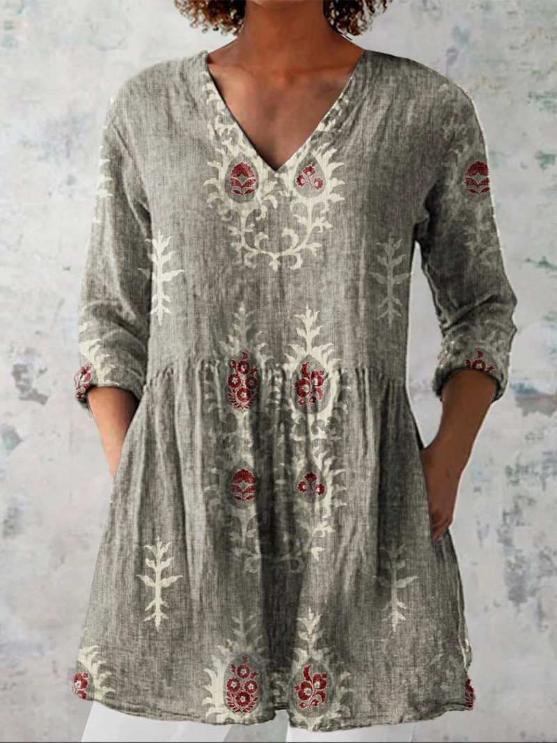 Maeve | Camisa Larga con Escote en V