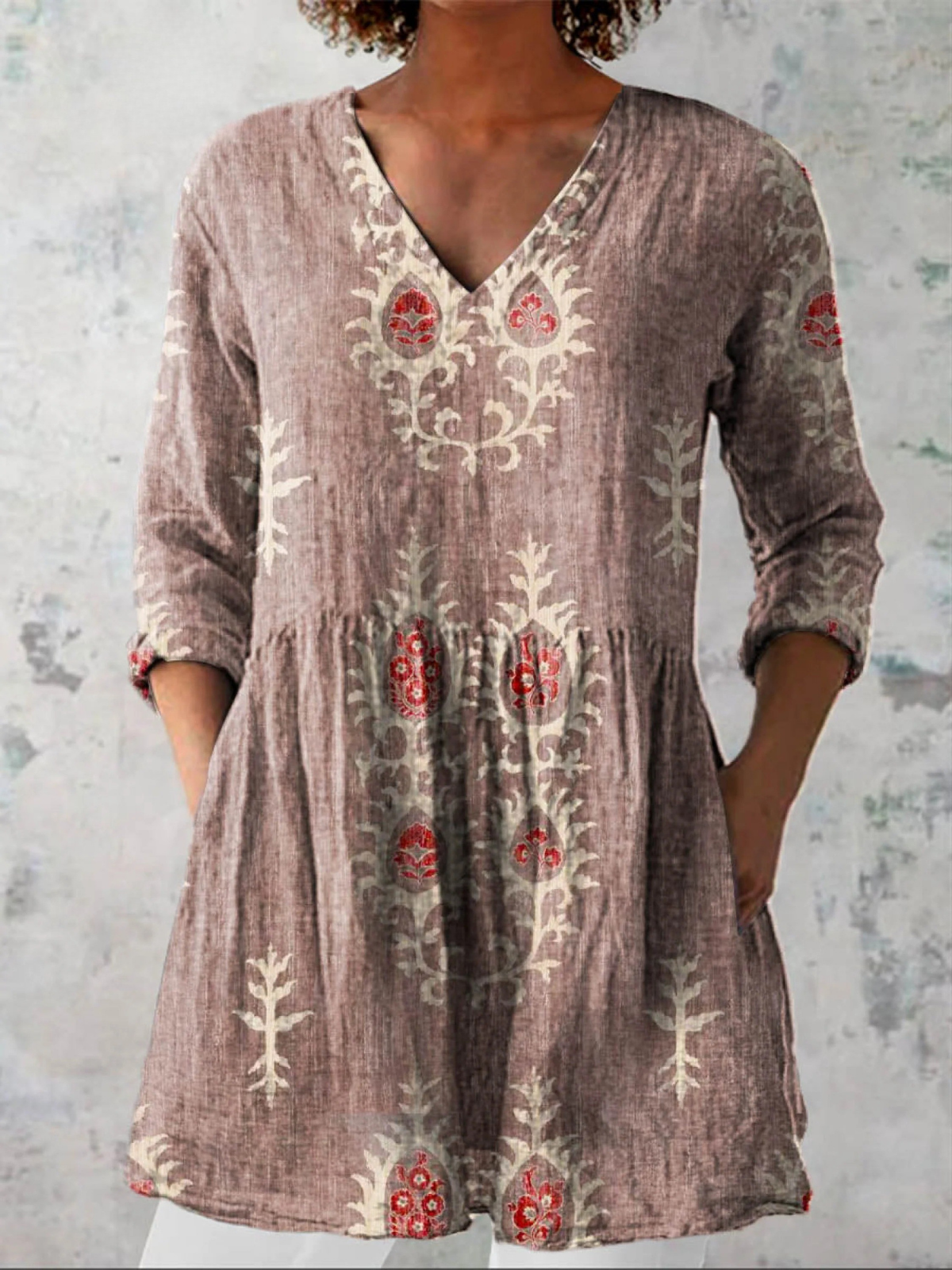 Maeve | Camisa Larga con Escote en V