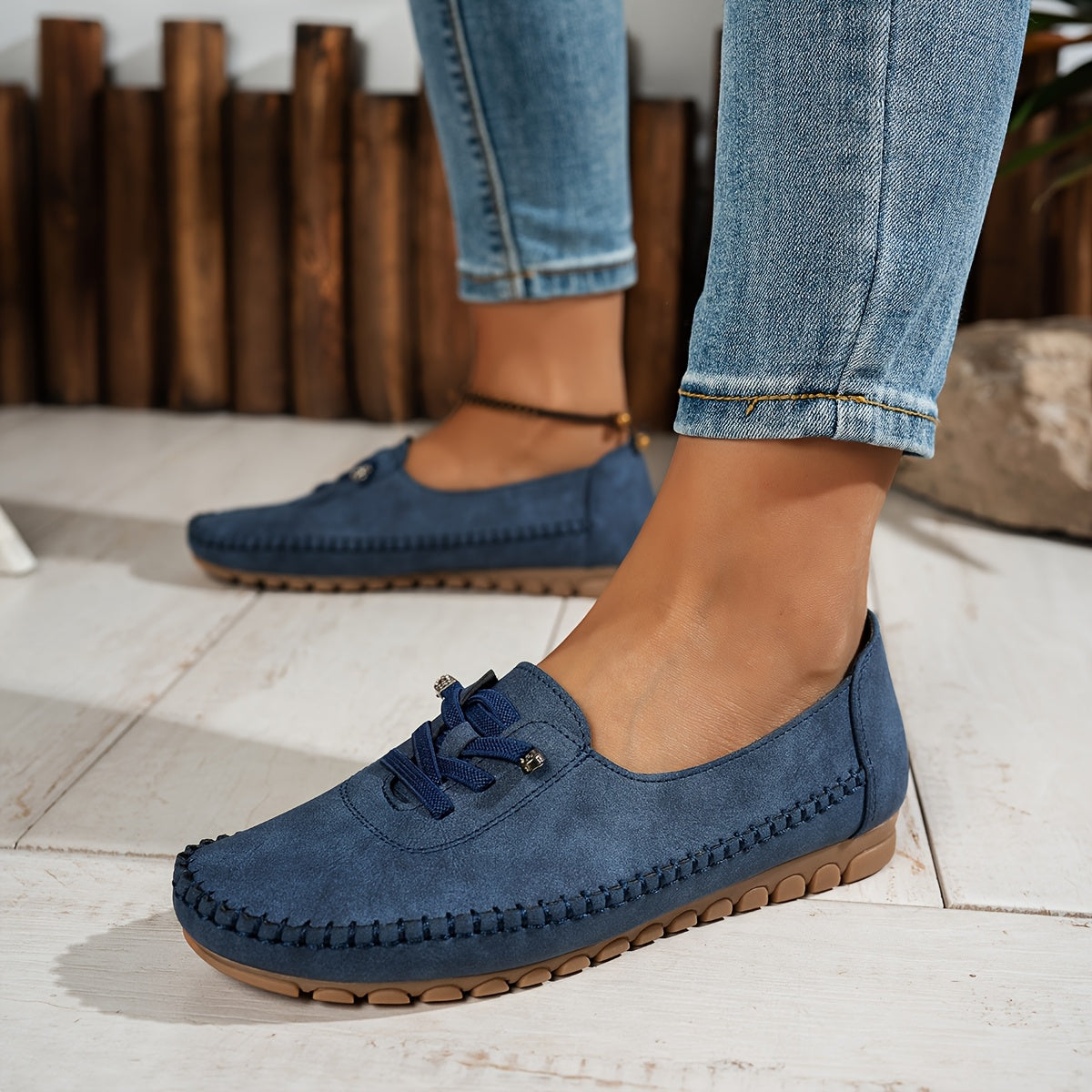 MOCASINES CASUALES DE ANTELINA CON CORDONES Y SUELA FLEXIBLE