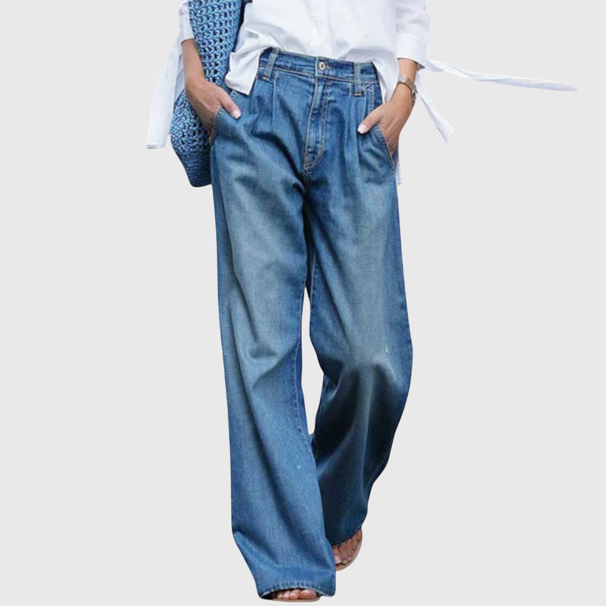 Ava | Jeans de Alta Calidad con Piernas Anchas