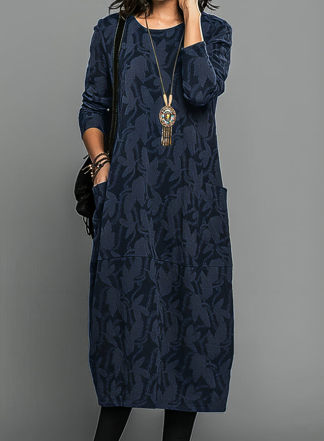 Valentina | Vestido Azul Elegante de Invierno