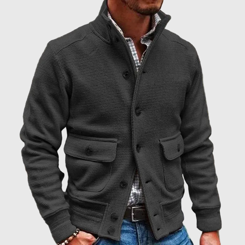 Diego | Chaqueta Sólida de Cuello Alto