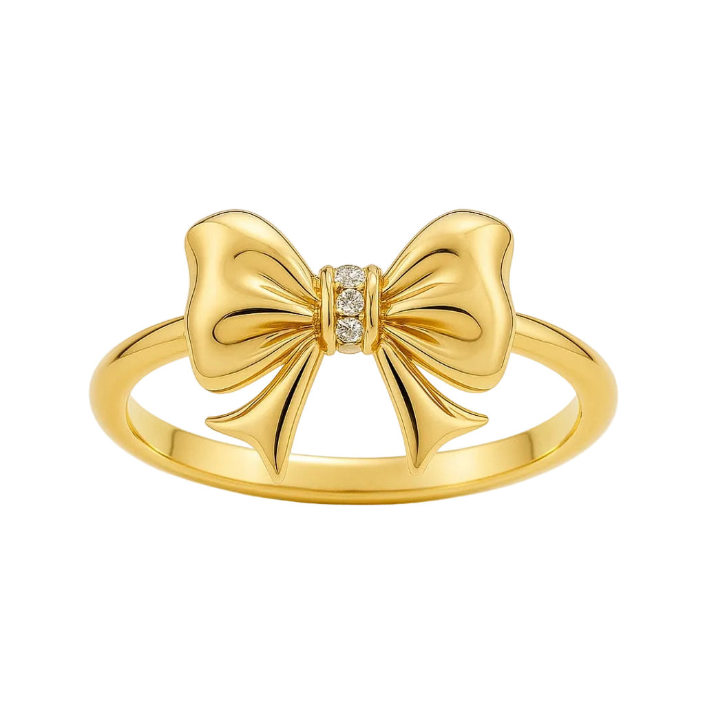 ANILLO VALENTINO COSTA LAZO DORADO CON CIRCONITA