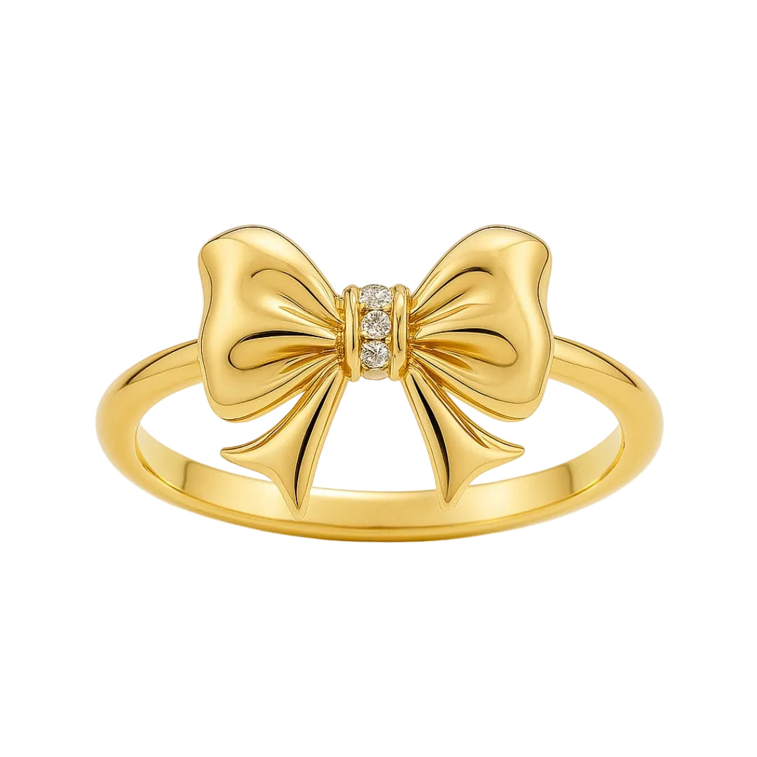 ANILLO VALENTINO COSTA LAZO DORADO CON CIRCONITA