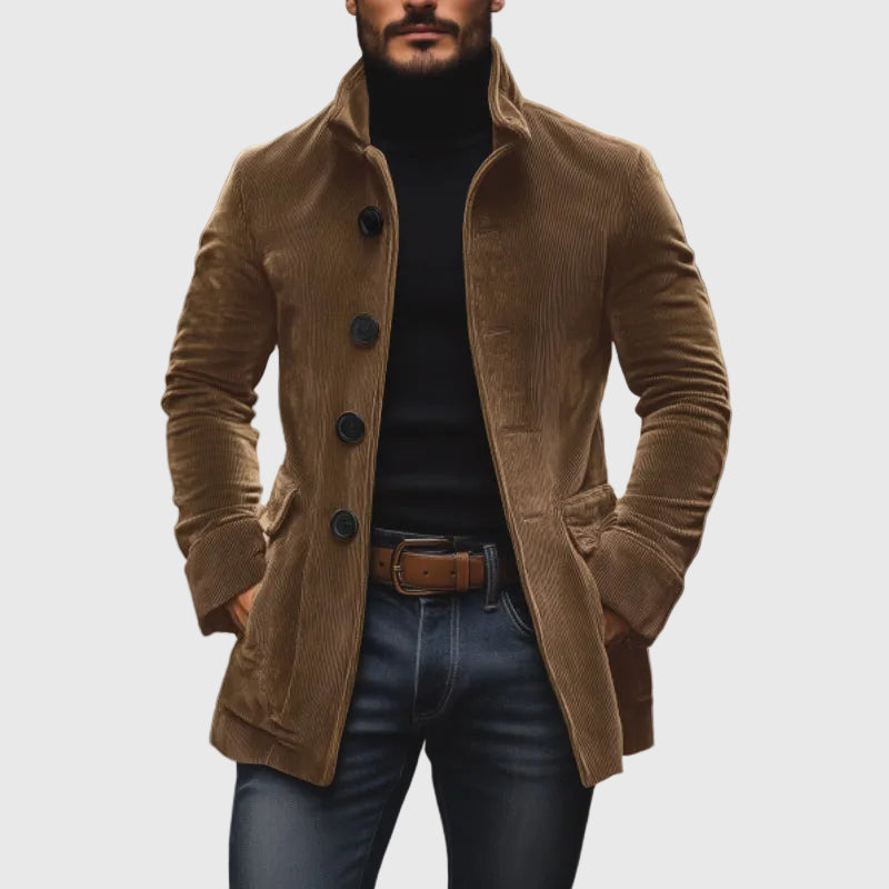 Héctor | Chaqueta de Pana con Cuello Mao