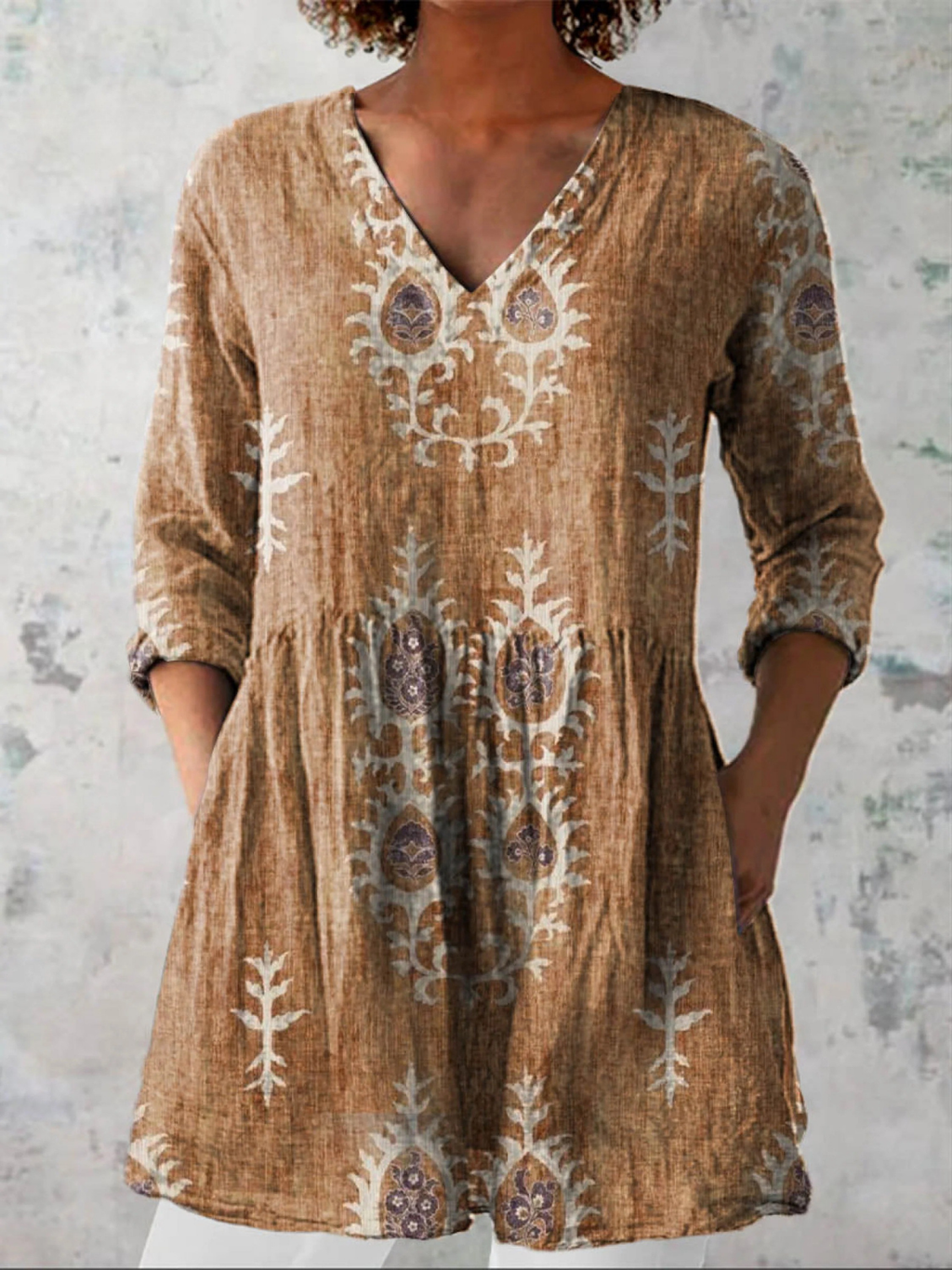 Maeve | Camisa Larga con Escote en V