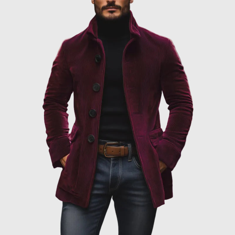 Héctor | Chaqueta de Pana con Cuello Mao